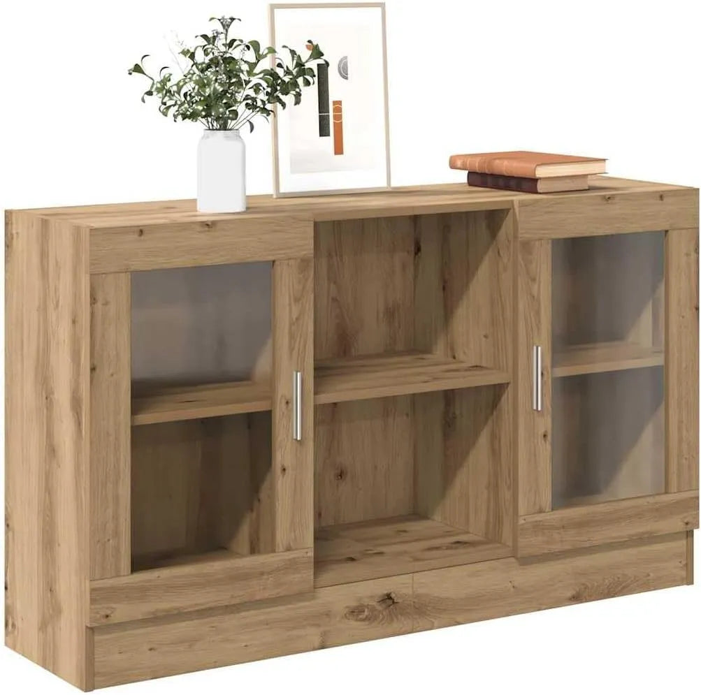 Kredens dąb Artisan 120 x 30 — z drewna, ze schowkiem, 2 drzwi, 120 × 30, 5 × 70 cm
