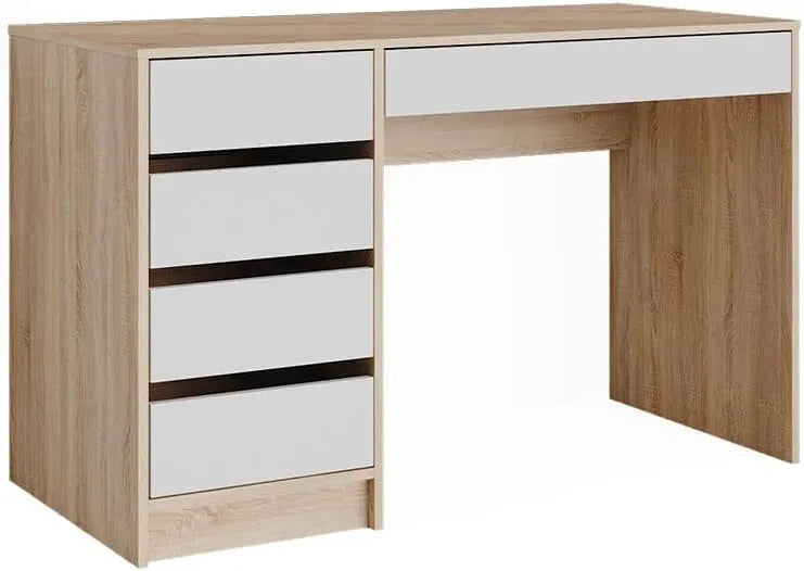 Vicco Biurko i stół komputerowy — z szufladami, 55 × 120 cm, biały