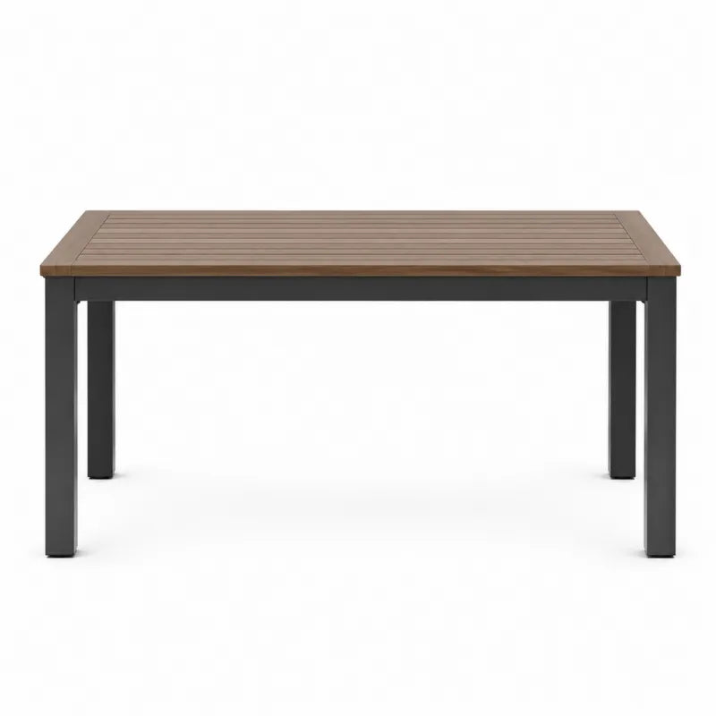 Stół ogrodowy z aluminium i drewna tekowego brązowy, 150 cm