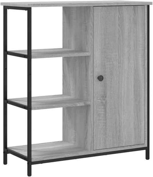 Szafka do salonu ze stabilnym blatem i regulowanymi drewnianymi nogami – z drewna, regulowana konstrukcja, 70 × 30 × 80 cm, szary