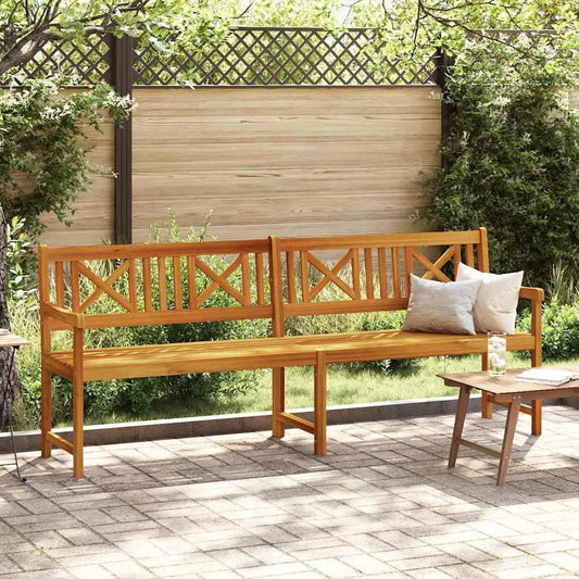 Ławka outdoorowa natura – z drewna, z podłokietnikami, odporny na warunki atmosferyczne, 220 × 56 × 90 cm