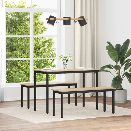 Nowoczesna ławka do siedzenia z materiału drewnopochodnego do salonu i – z drewna, 110 × 35 × 45 cm, z metalu