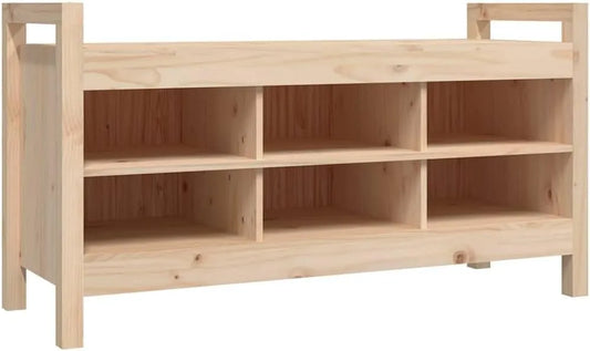Ławka do przedpokoju — z drewna, 110 × 40 × 60 cm