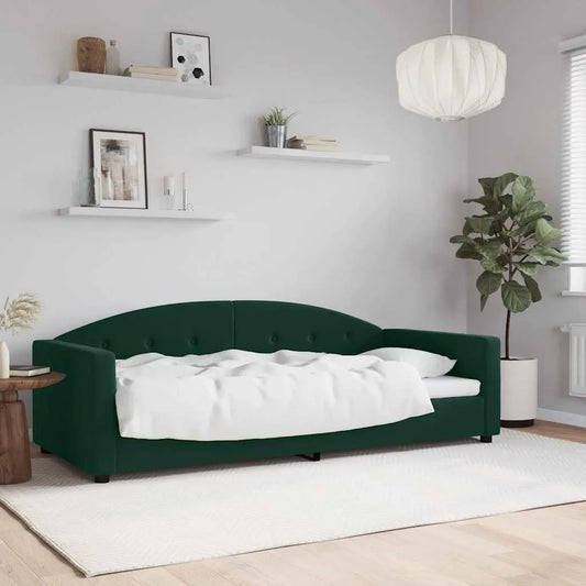 Sofa — z drewna, z oparciem, tapicerka aksamitna, 90 × 200 cm, z litego drewna, z metalu