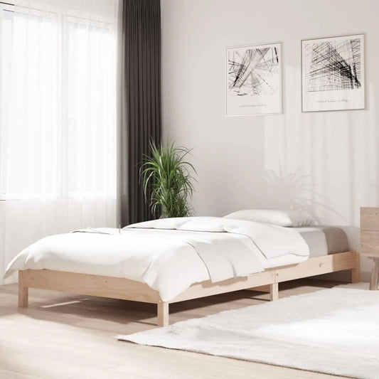 Łóżko piętrowe i łóżko wysokie — z drewna, 100 × 200 cm, z litego drewna, tapicerka materiałowa