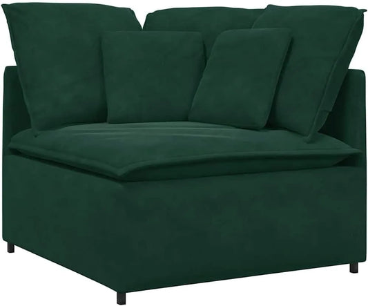 Sofa narożna: modułowa konstrukcja, z poduszkami, 100 cm