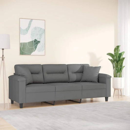 Sofa – Relax, tapicerka materiałowa, z poduszkami, 3-osobowa, 180 cm, tapicerka materiałowa