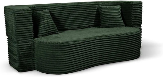 Designerska piankowa kanapa myfoam 3-osobowa – RÓŻNE, ze sztruksu, wypełnienie piankowe, z funkcją spania
