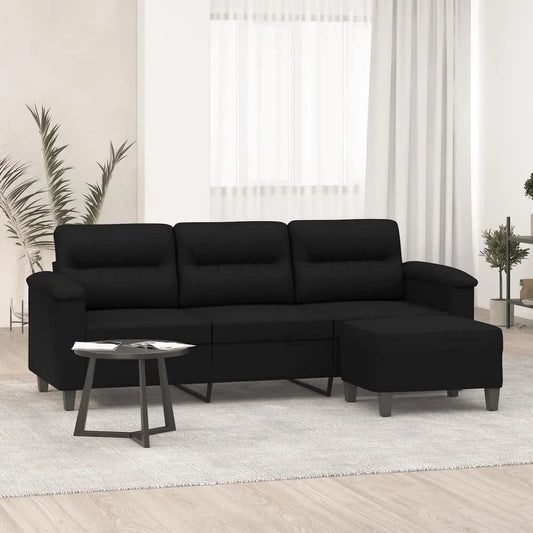 Sofa — 3-osobowa, 180 cm, czarny