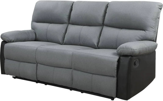 Sofa – Ciemnoszaro-czarna, 197 × 89 × 103 cm, czarny