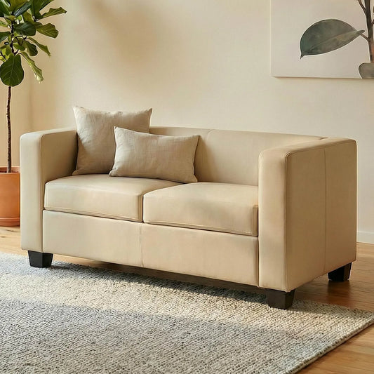 Sofa – 2-osobowa, tapicerka skórzana