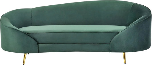 Sofa: tapicerka aksamitna, zielony