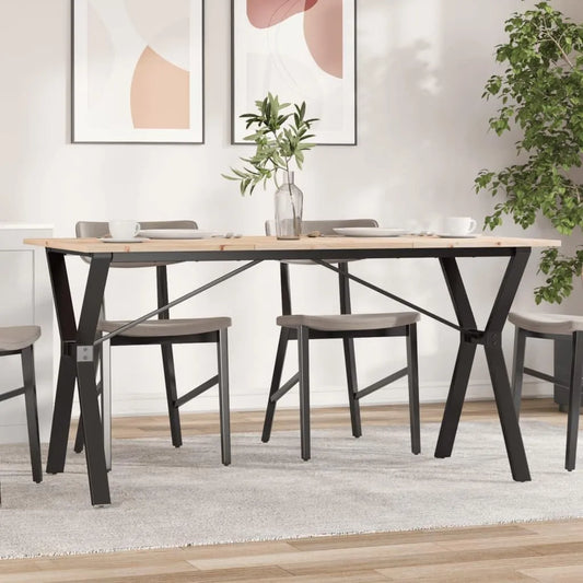 Stół do jadalni: z drewna, ze stali, 160 × 80 × 75 cm, tapicerka materiałowa