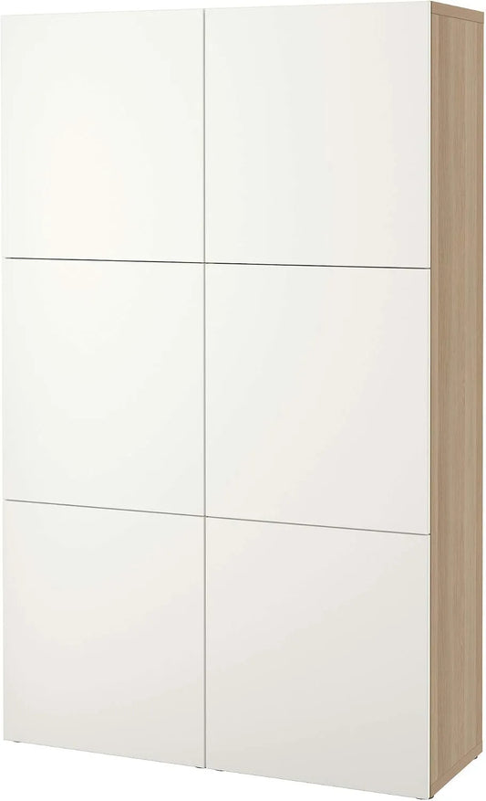 IKEA BESTÅ Kombinacja do przechowywania — 120 × 42 × 193 cm, biały