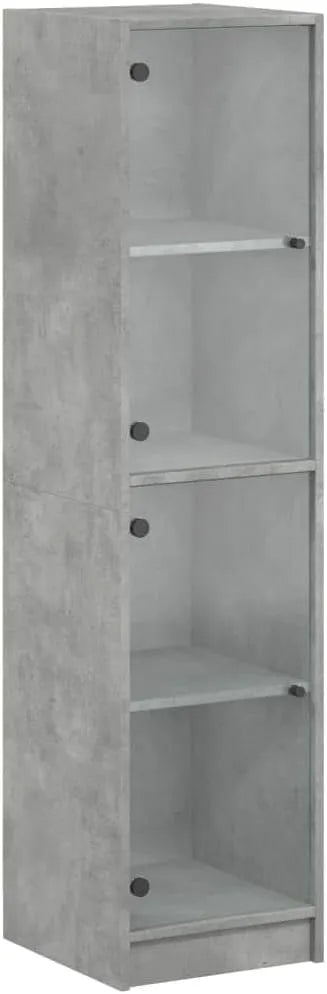 Szafka ze szklanymi drzwiami: 35 × 37 × 142 cm, szary