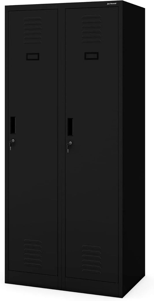 Szafa ubraniowa i garderoba — BHP, 180 cm, 50 cm, czarny, z metalu