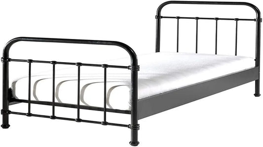 Vipack Łóżko nowojorskie: 211, 2 × 128 × 112 cm, czarny