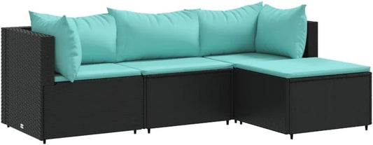 Sofa ogrodowa i sofa wypoczynkowa na taras – z poduszkami, z technorattanu