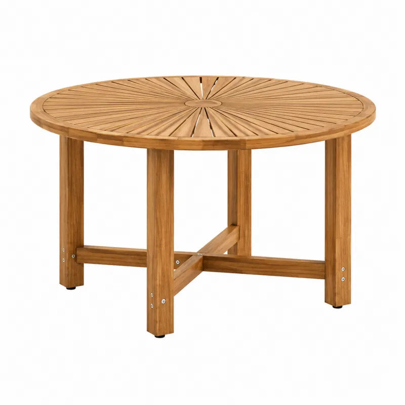 Okrągły stół z drewna bambusowego 120 cm