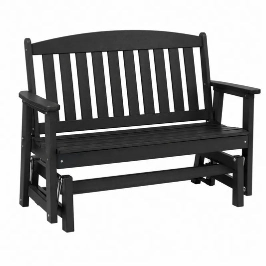 Ławka ogrodowa z drewna akacjowego 120 cm czarna