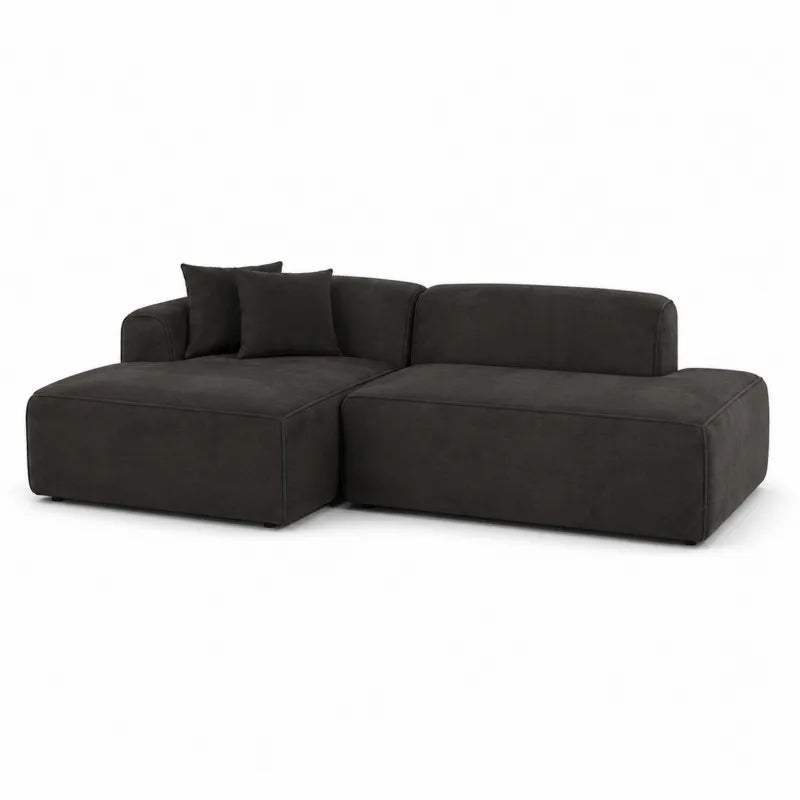 Sofa modułowa z tkaniny w kolorze ciemnoszarym 200x150x85 cm